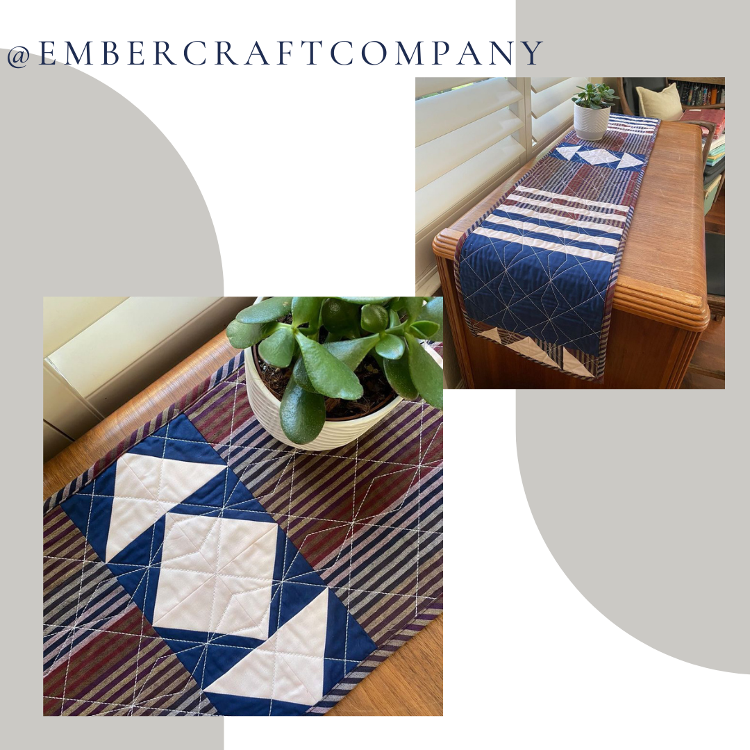 Modern Stripes Table Runner Pattern - PDF download