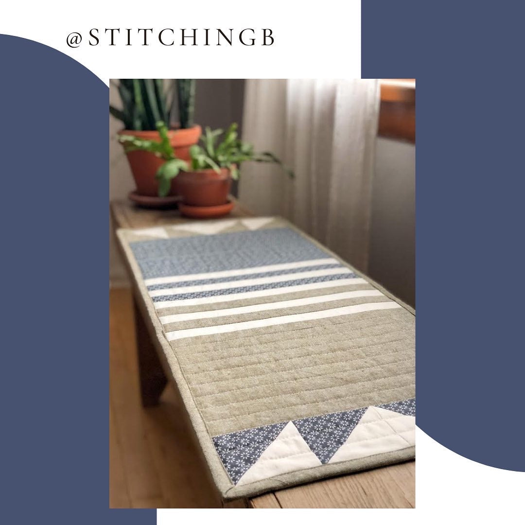 Modern Stripes Table Runner Pattern - PDF download