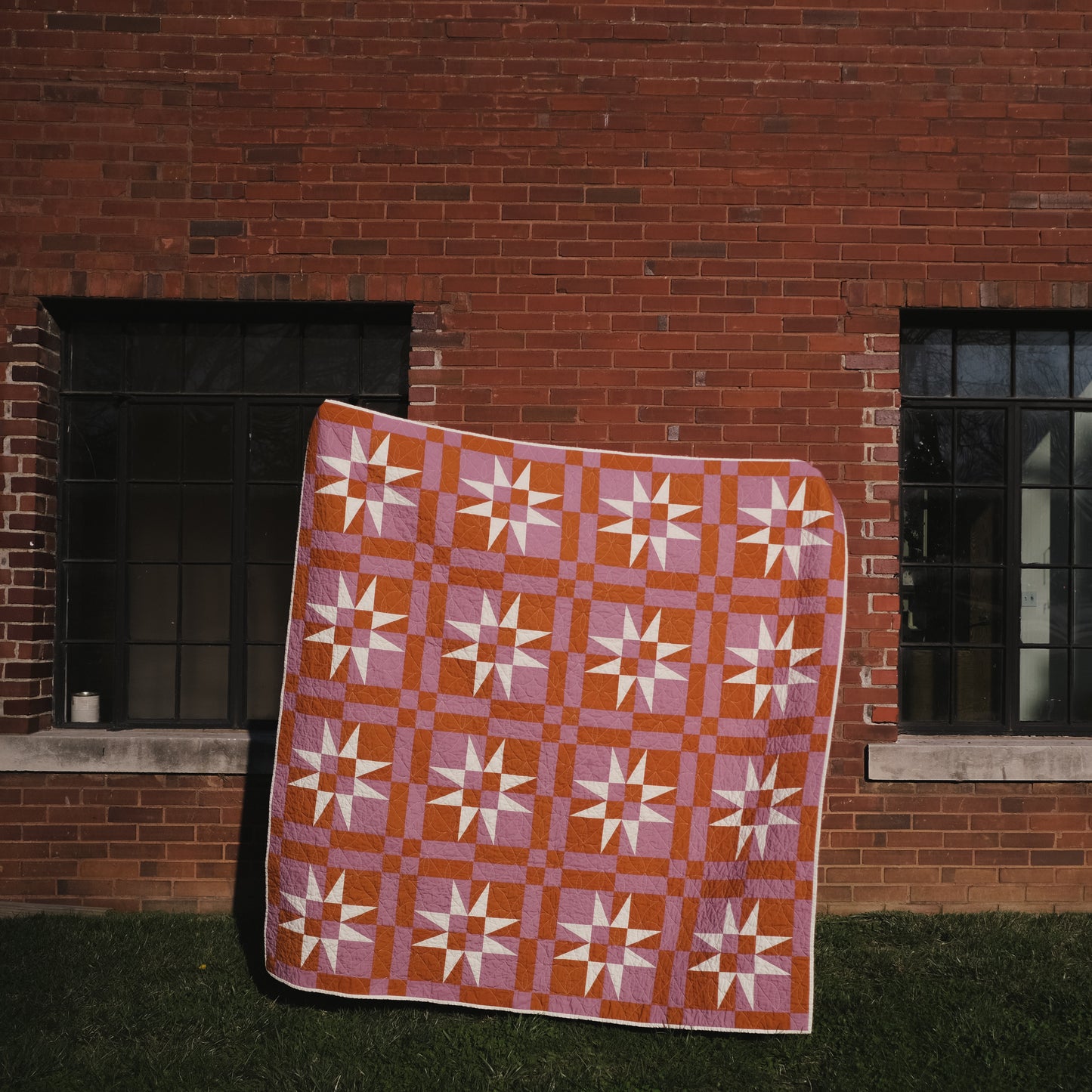 Checkered Starlight Quilt Pattern - PAPER