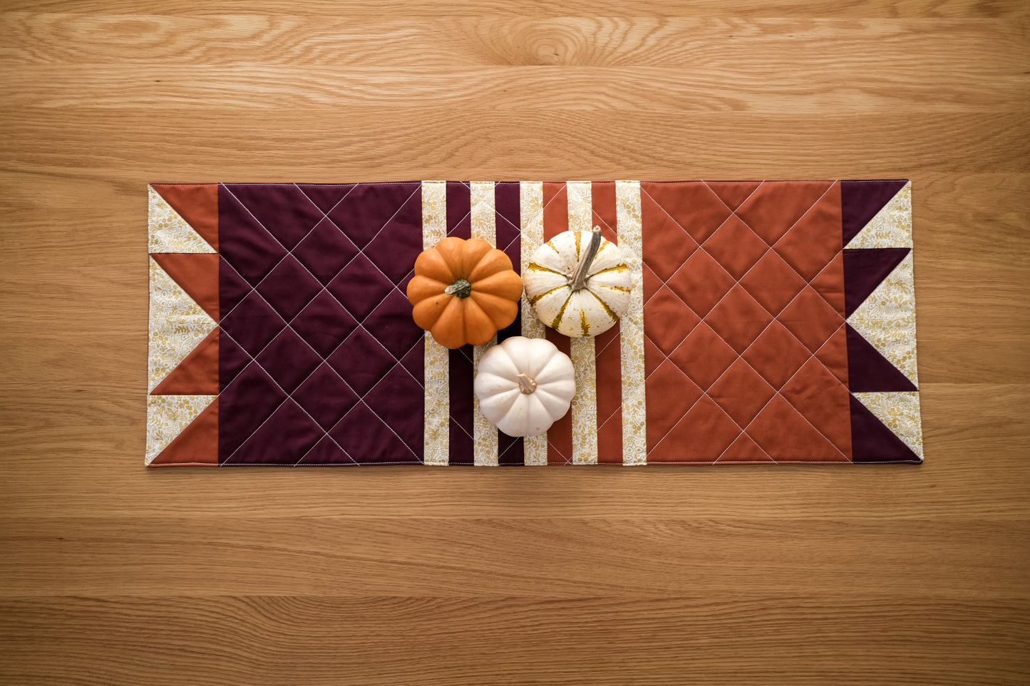 Modern Stripes Table Runner Pattern - PDF download