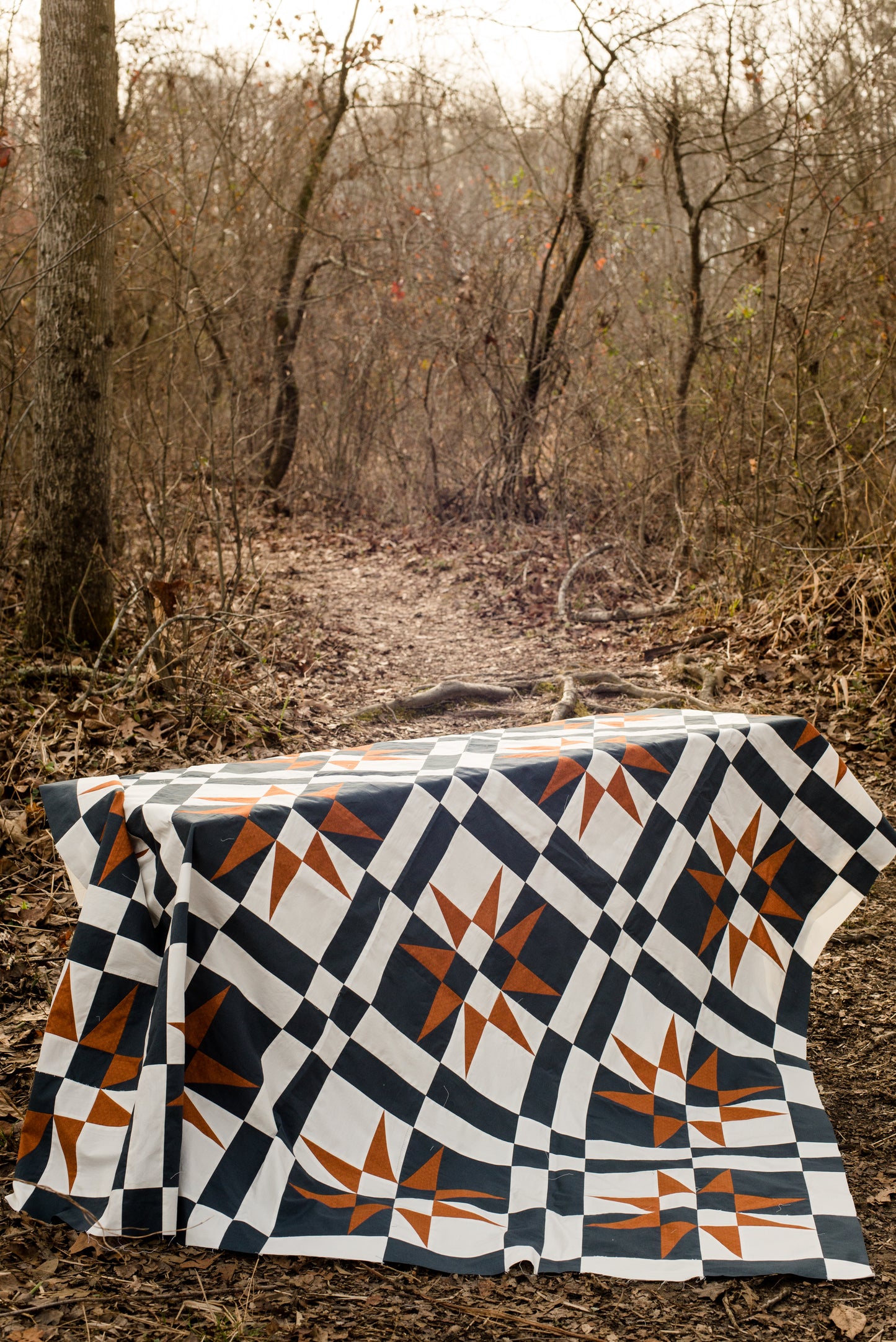 Checkered Starlight Quilt Pattern - PAPER