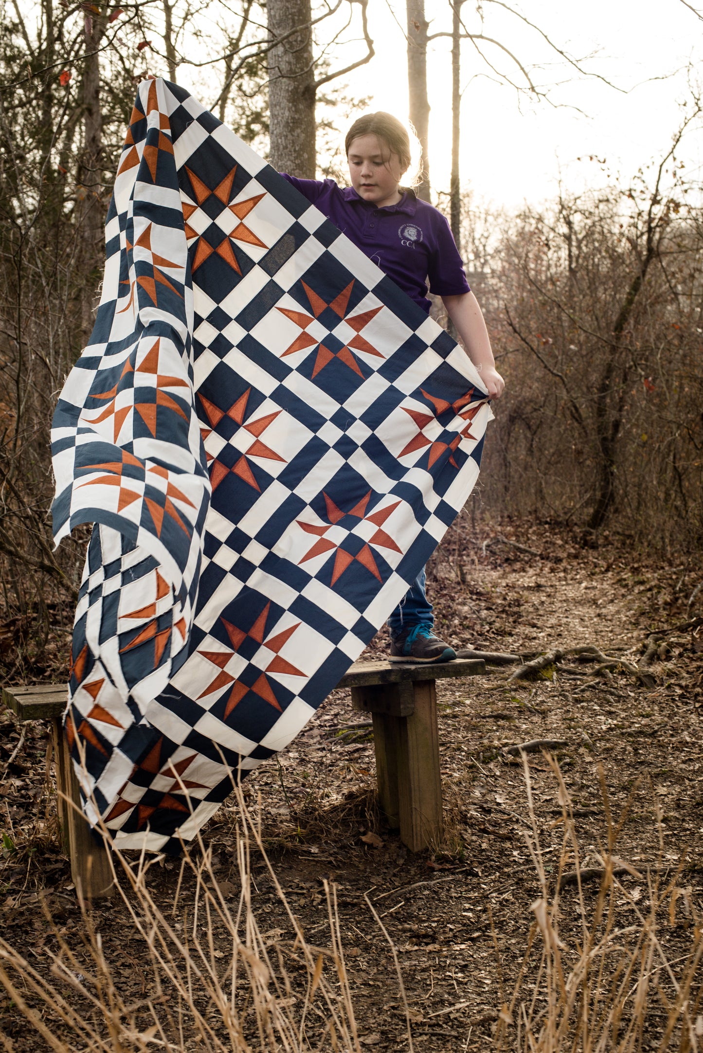 Checkered Starlight Quilt Pattern - PAPER
