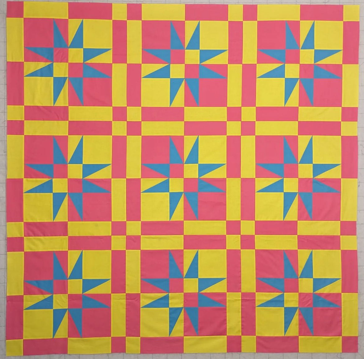 Checkered Starlight Quilt Pattern - PAPER