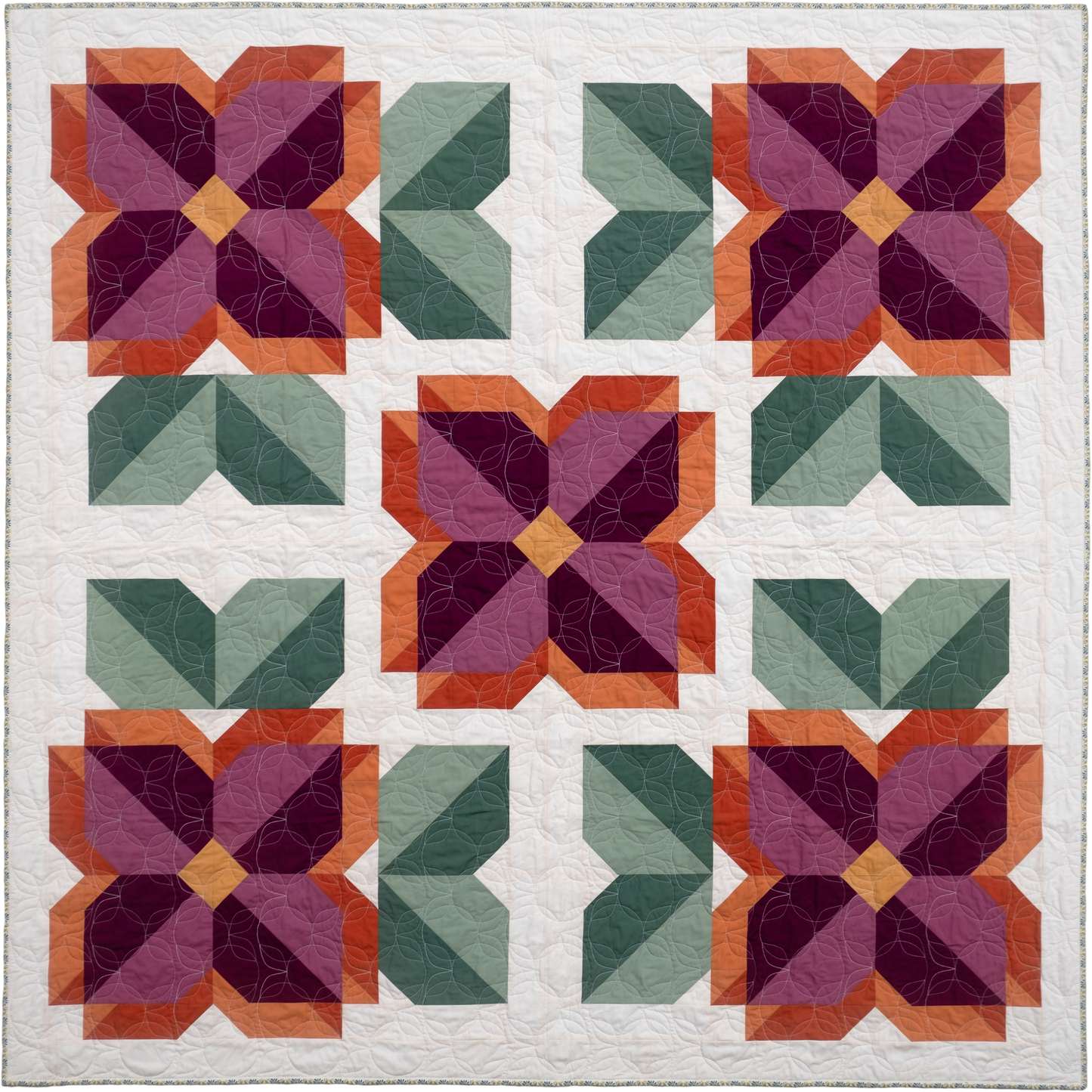 Sunny Blooms Quilt Pattern - PAPER
