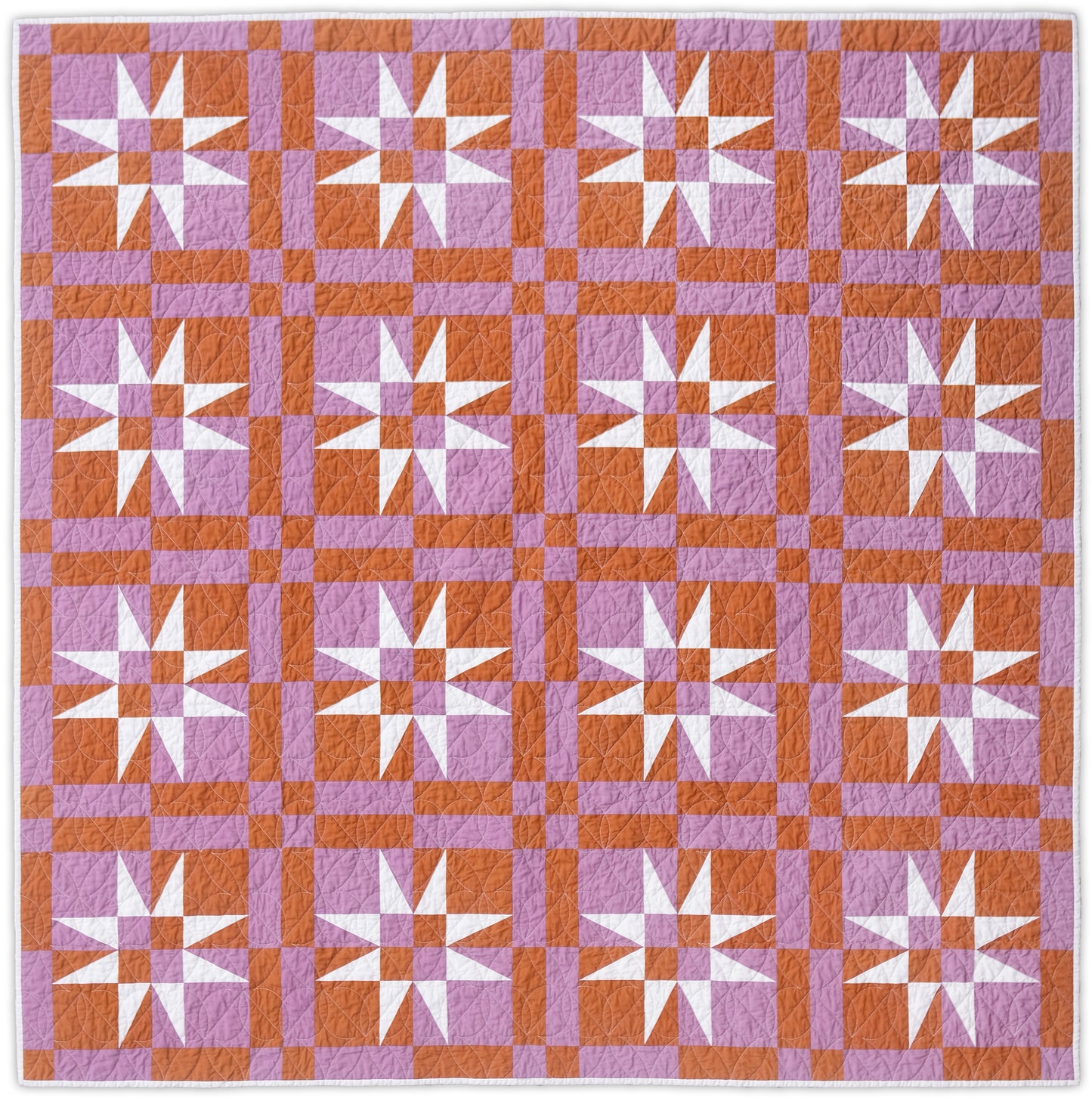 Checkered Starlight Quilt Pattern - PAPER