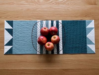 Finish a Modern Stripes Table Runner without Binding