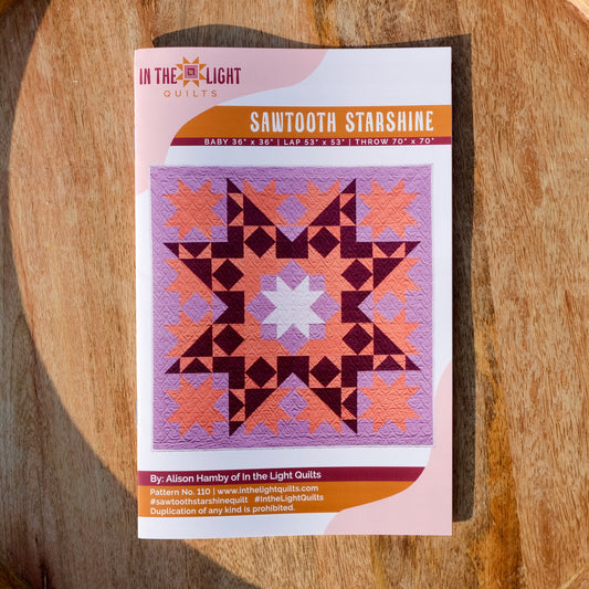 Sawtooth Starshine Quilt Pattern - PAPER