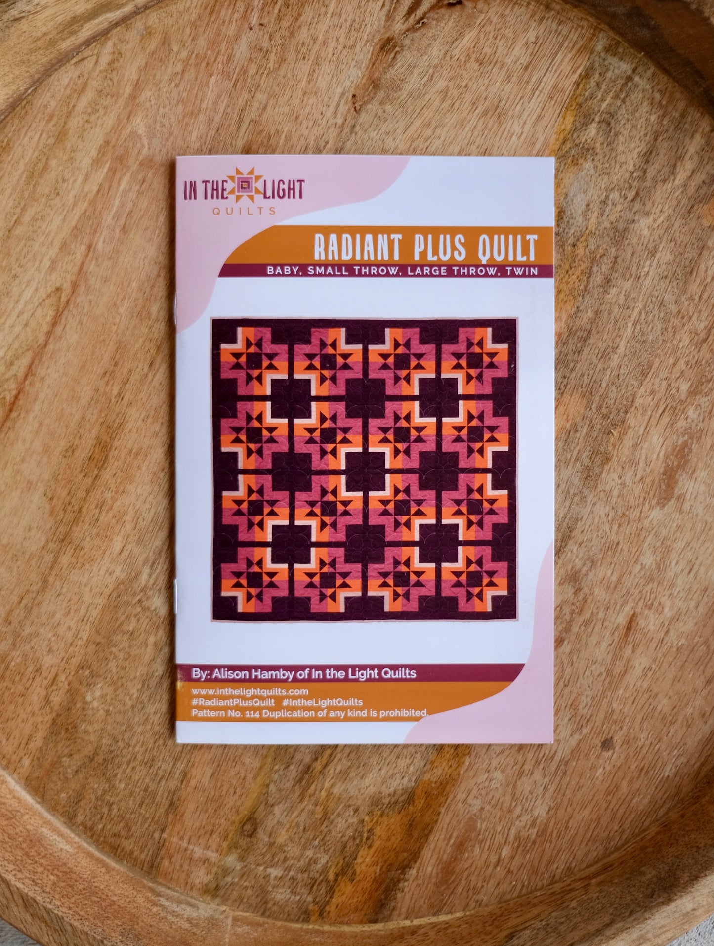 Radiant Plus Quilt Pattern - PAPER