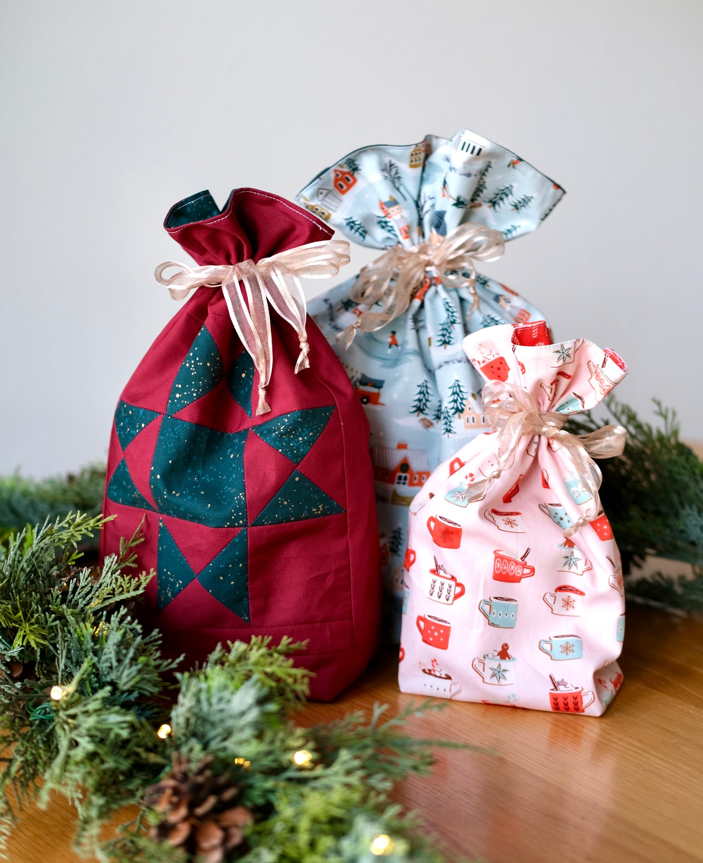 Drawstring Gift Bag Pattern - PDF Download