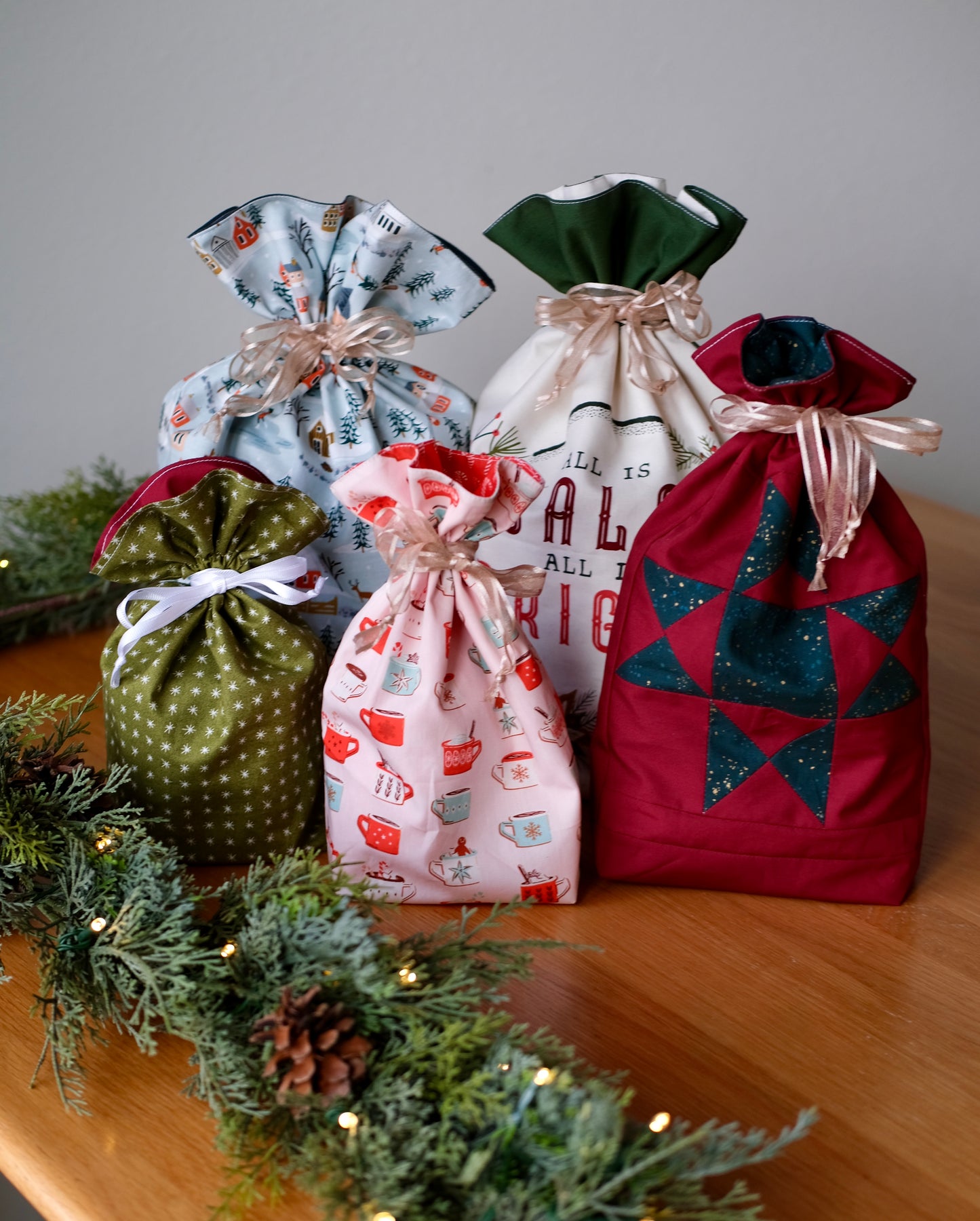 Drawstring Gift Bag Pattern - PDF Download