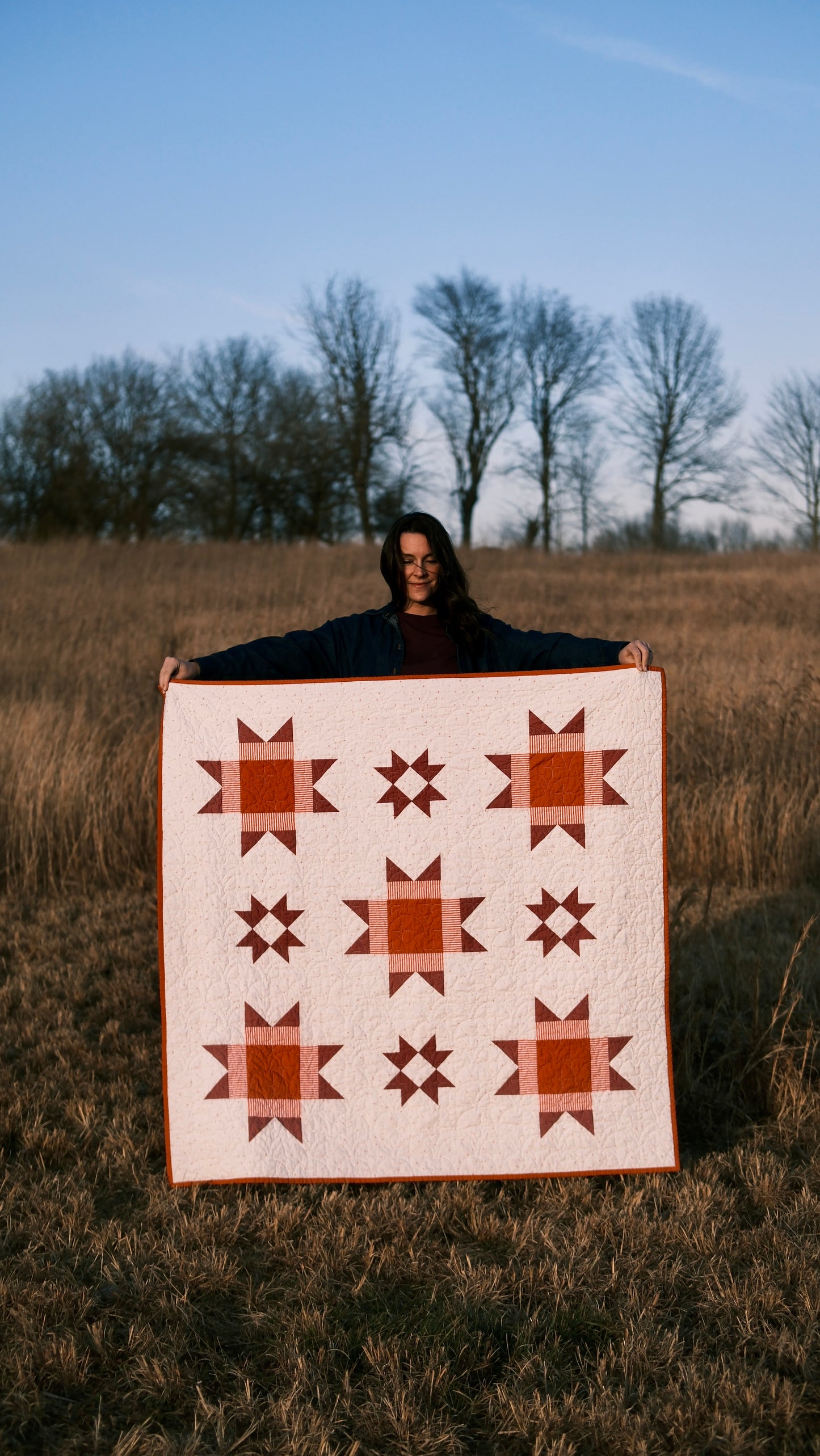 Sunup Milk Glass Mug (and FREE Sunup Quilt Pattern PDF download)