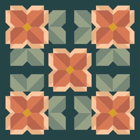 Sunny Blooms Quilt Pattern (PDF Download)