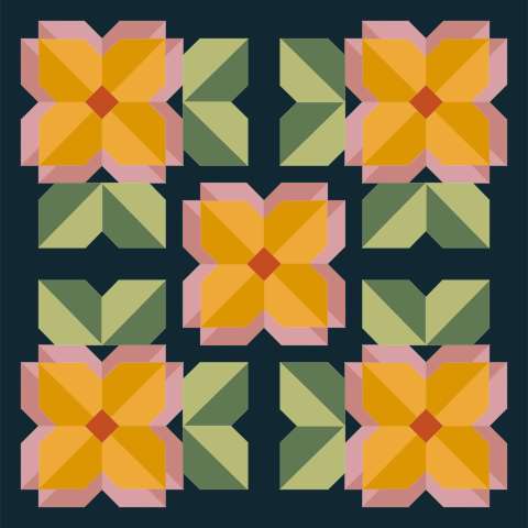 Sunny Blooms Quilt Pattern (PDF Download)