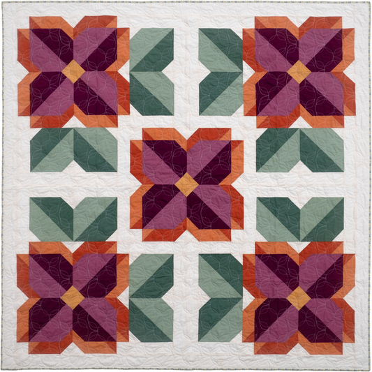 Sunny Blooms Quilt Pattern (PDF Download)